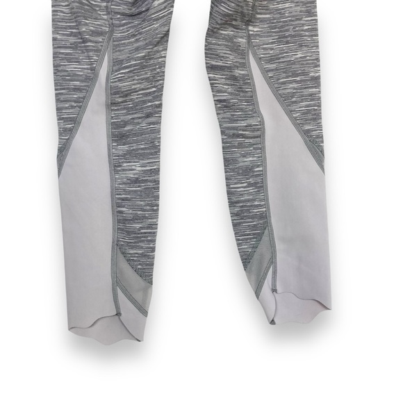Lululemon Wunder Under Crop II *Scallop 23" Special Ed. Grey Silver Mesh Space 4 - Picture 11 of 15